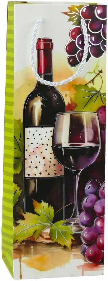 Lean Krepšys Popierinis vyno butelio dovanų maišelis 35 x 12 x 9 cm