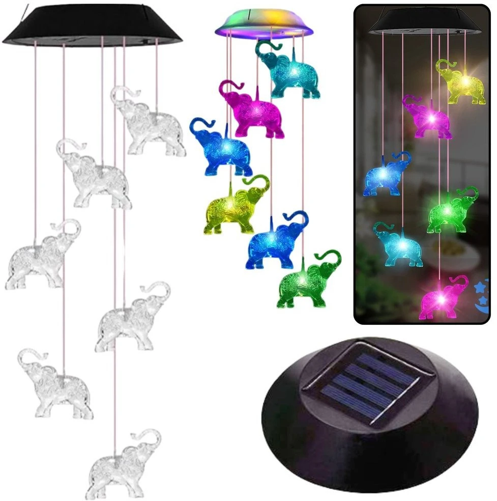 Lean Saulės sodo LED šviestuvas drambliai, 70 cm