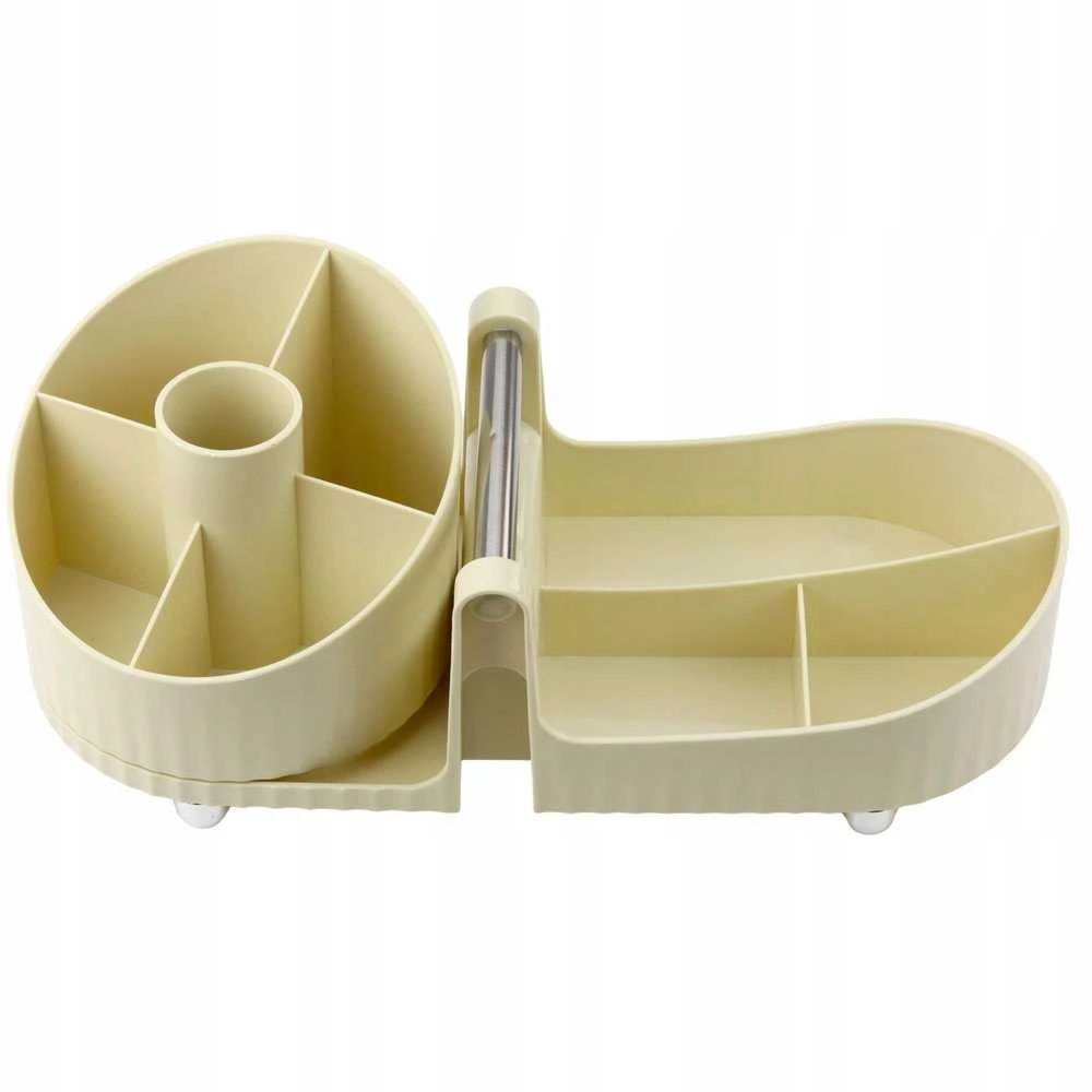 Lean Kosmetikos ir biuro reikmenų sukamas organizatorius su rankena, 36x16x16 cm