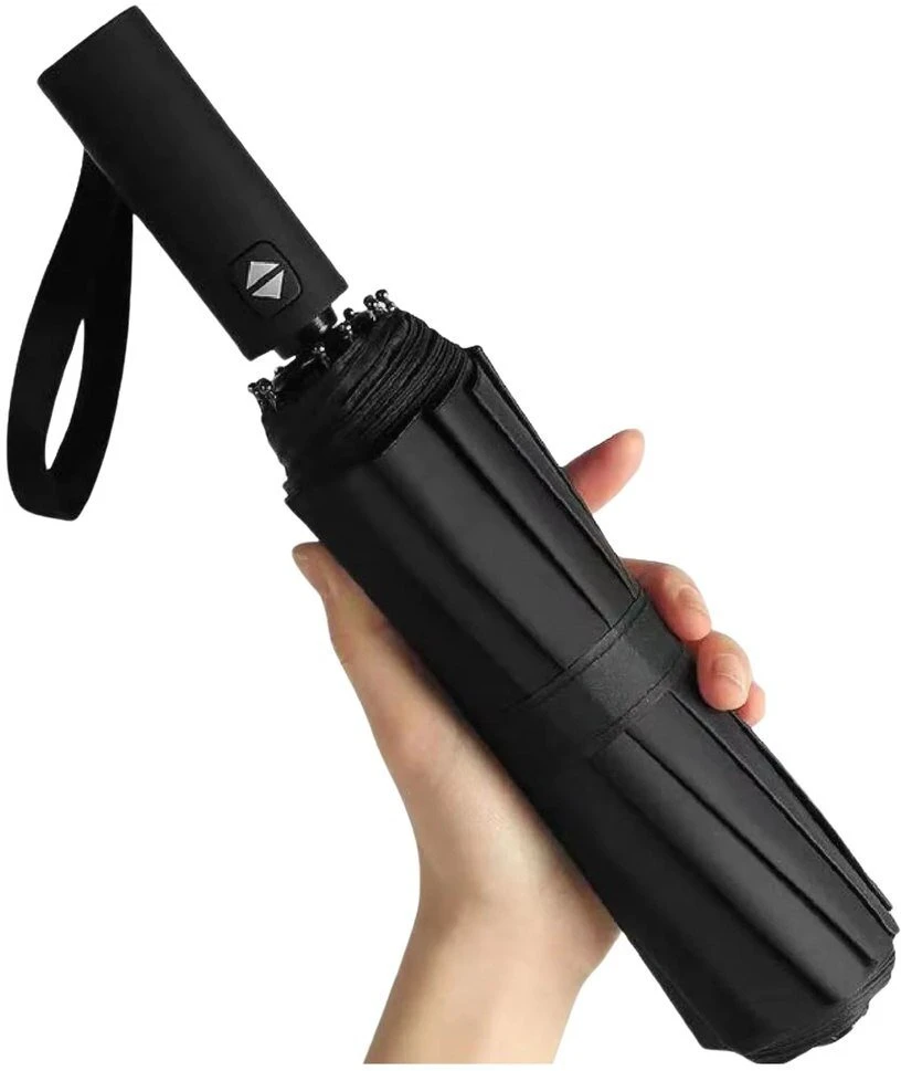 Lean Automatinis skėtis 12 stipinų juodas su dėklu 105 cm