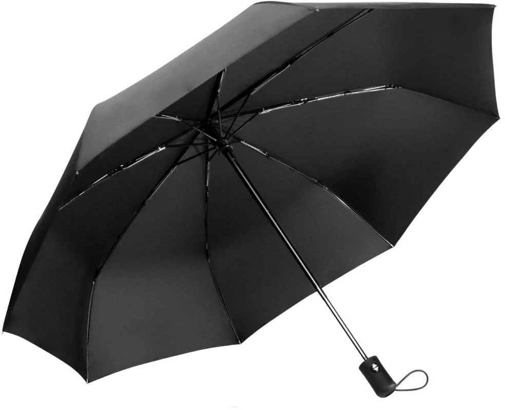 Lean Automatinis skėtis 12 stipinų juodas su dėklu 105 cm