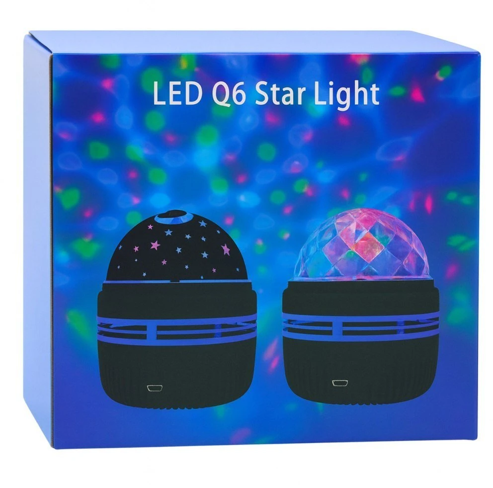 Lean LED projektorius RGB naktinė lempa 360°