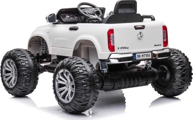 Lean Cars Vienvietis vaikiškas elektromobilis Mercedes DK-MT950 4x4, baltas