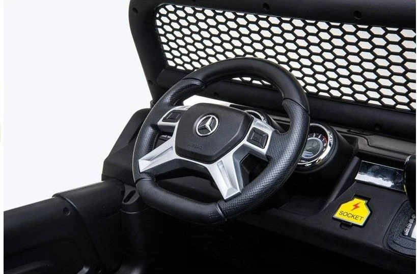 Lean Cars Mercedes Unimog elektrinis automobilis vaikams 4x4, juodas
