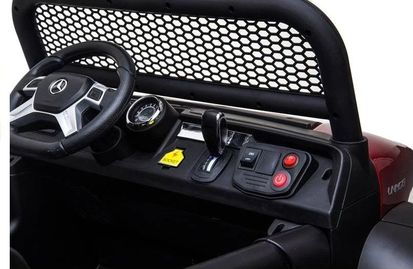 Lean Cars Mercedes Unimog elektrinis automobilis vaikams 4x4, juodas
