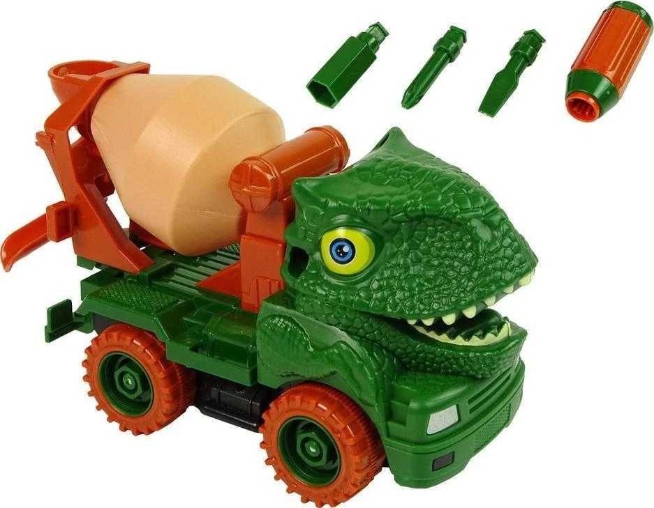 Cieżarówka Žaislinis sunkvežimis-konstruktorius su dinozauro dizainu