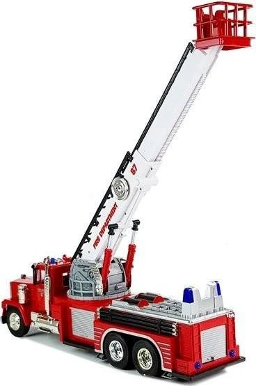 Lean Sport Gaisrinė mašina 60cm ištraukiamos besisukančios kopėčios R/C garso sirenos šviesos