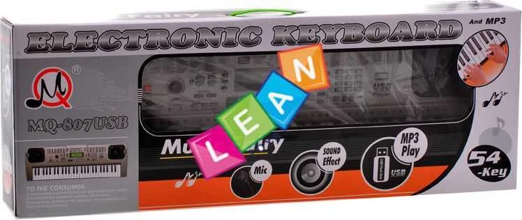 Lean Toys Vaikiškas muzikinis sintezatorius su USB mikrofonu