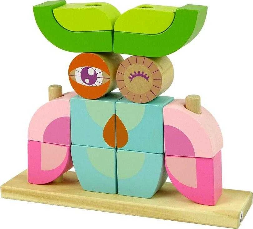 Medinė erdvinė dėlionė vaikams Lean Toys Pelėda 3D