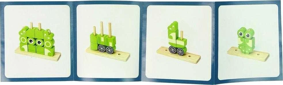 Kūrybinis 3D varlių galvosūkis vaikams Lean Toys, žalias