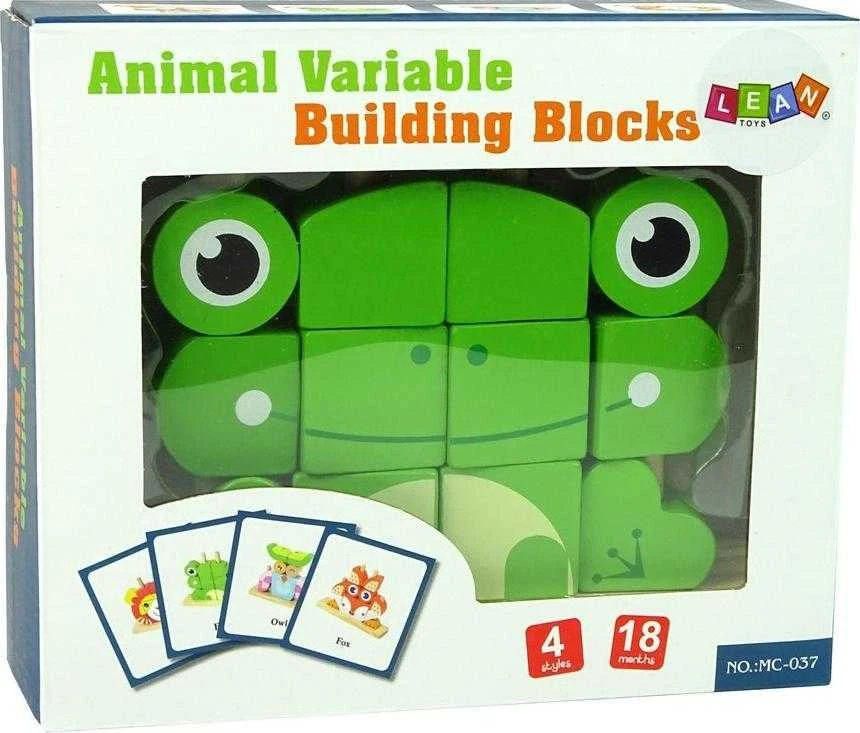 Kūrybinis 3D varlių galvosūkis vaikams Lean Toys, žalias