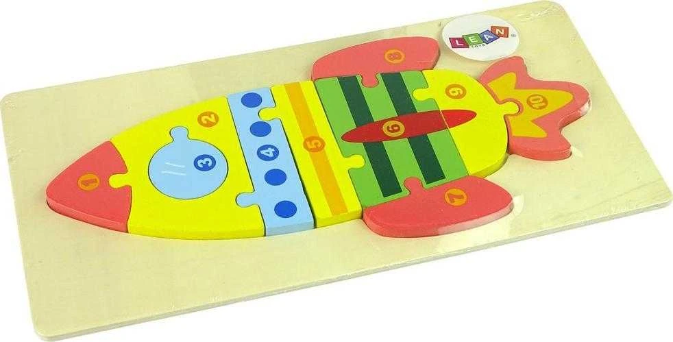 Lean Toys Mėdinė dėlionė Raketa, 10 d.