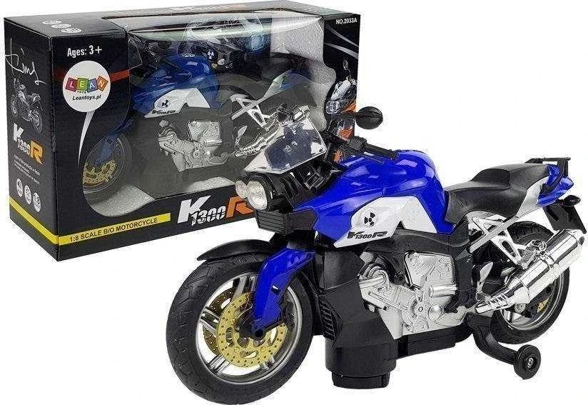 Žaislinis motociklas Lean Toys, mėlynas/juodas