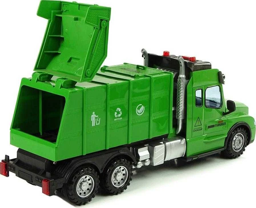 Nuotoliniu būdu valdoma šiukšliavežė vaikams Lean Toys, žalia