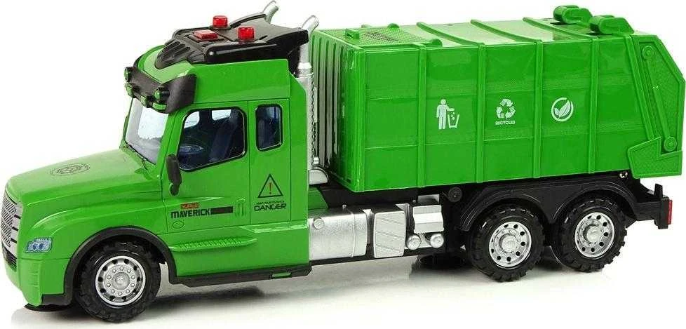 Nuotoliniu būdu valdoma šiukšliavežė vaikams Lean Toys, žalia