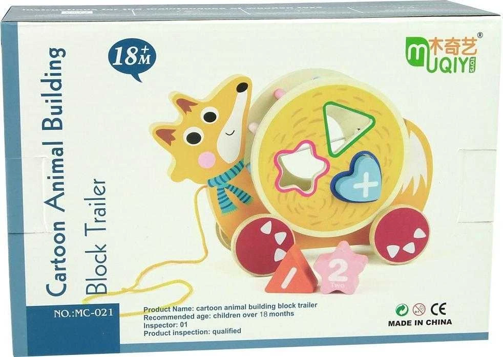 Medinis žaislas vaikams Lean Toys Vėžlys ant ratų