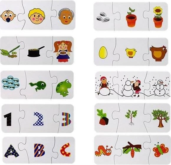 Lean Toys Edukacinė dėlionė "Seka", 10 derinių