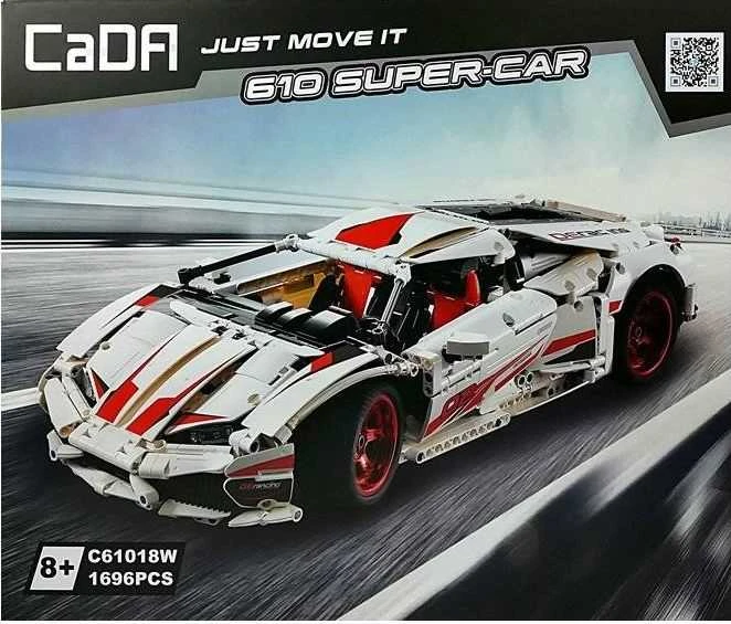 Cada Sportinis automobilis iš statybinių kubelių, 1696 elementai