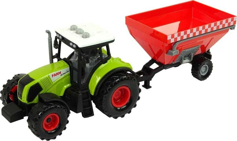 Žaislinių traktorių su priekabomis rinkinys berniukams Lean Toys