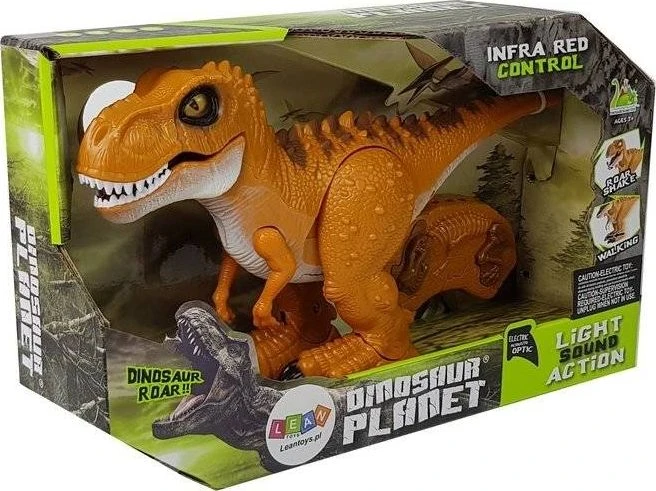 Nuotoliniu būdu valdomas dinozauras su šviesos ir garso efektais
