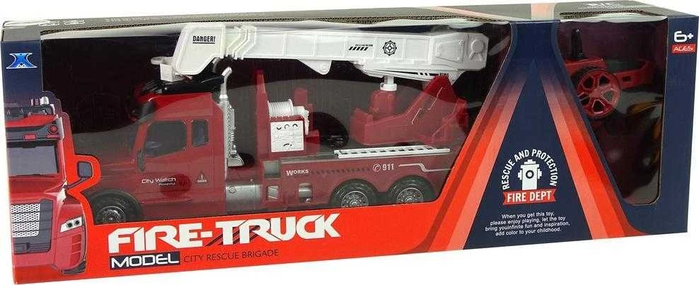 Žaislinis nuotoliniu būdu valdomas ugniagesių sunkvežimis Lean Toys, raudonas