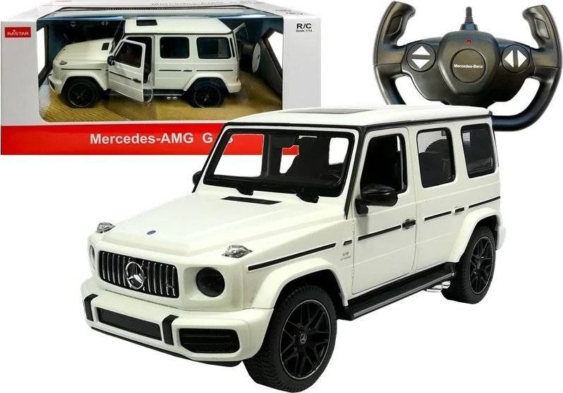 Rastar Radijo bangomis valdoma mašinėlė Mercedes G63, balta