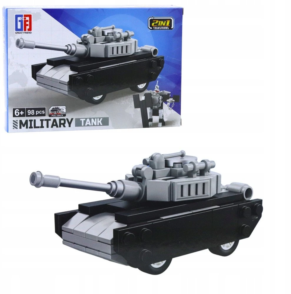 Lean Toys Konstruktorius 2-in-1 Karo transporto priemonės ir robotas