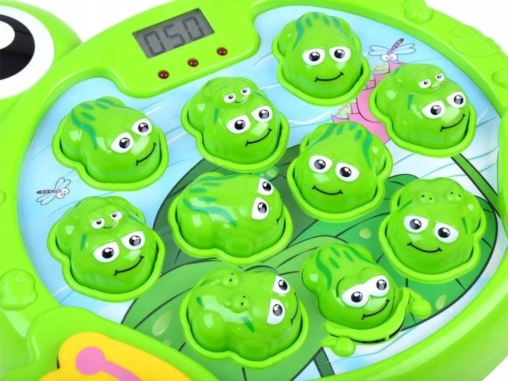 Lean Toys Arkadinis žaidimas „LeanToys Frog with Hammer“ skirtas vaikams nuo 3 metų