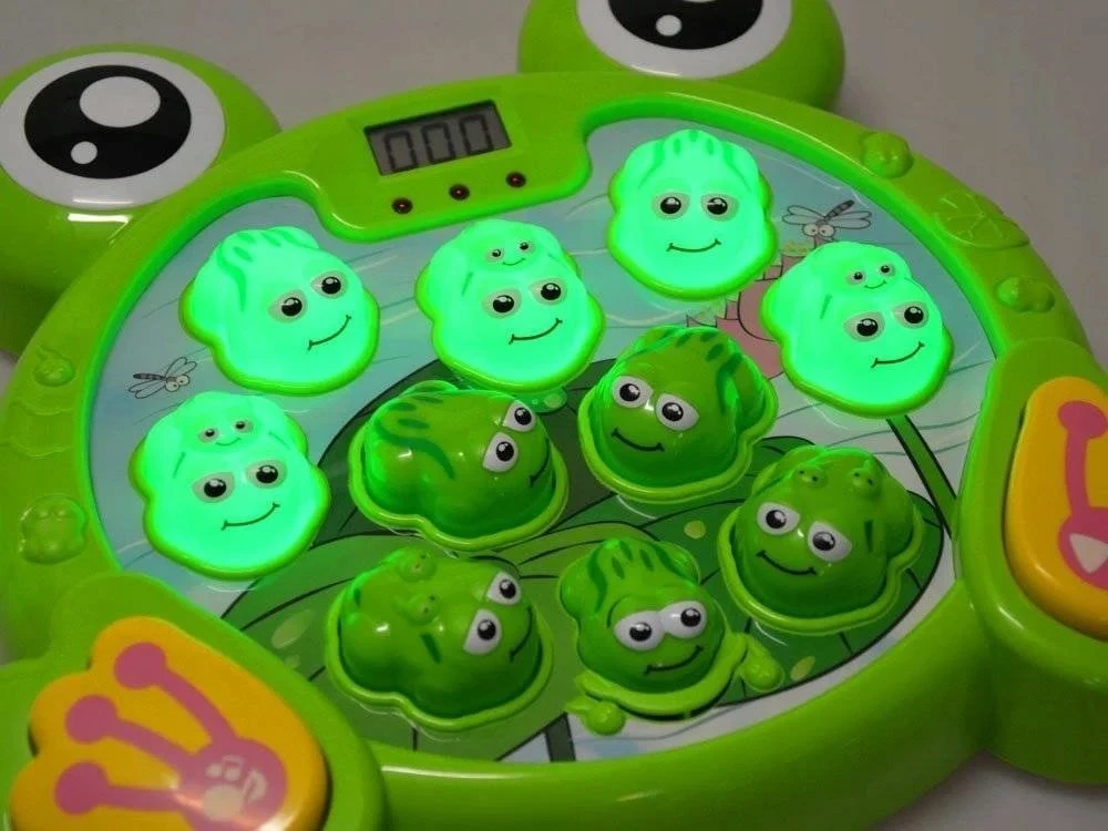Lean Toys Arkadinis žaidimas „LeanToys Frog with Hammer“ skirtas vaikams nuo 3 metų