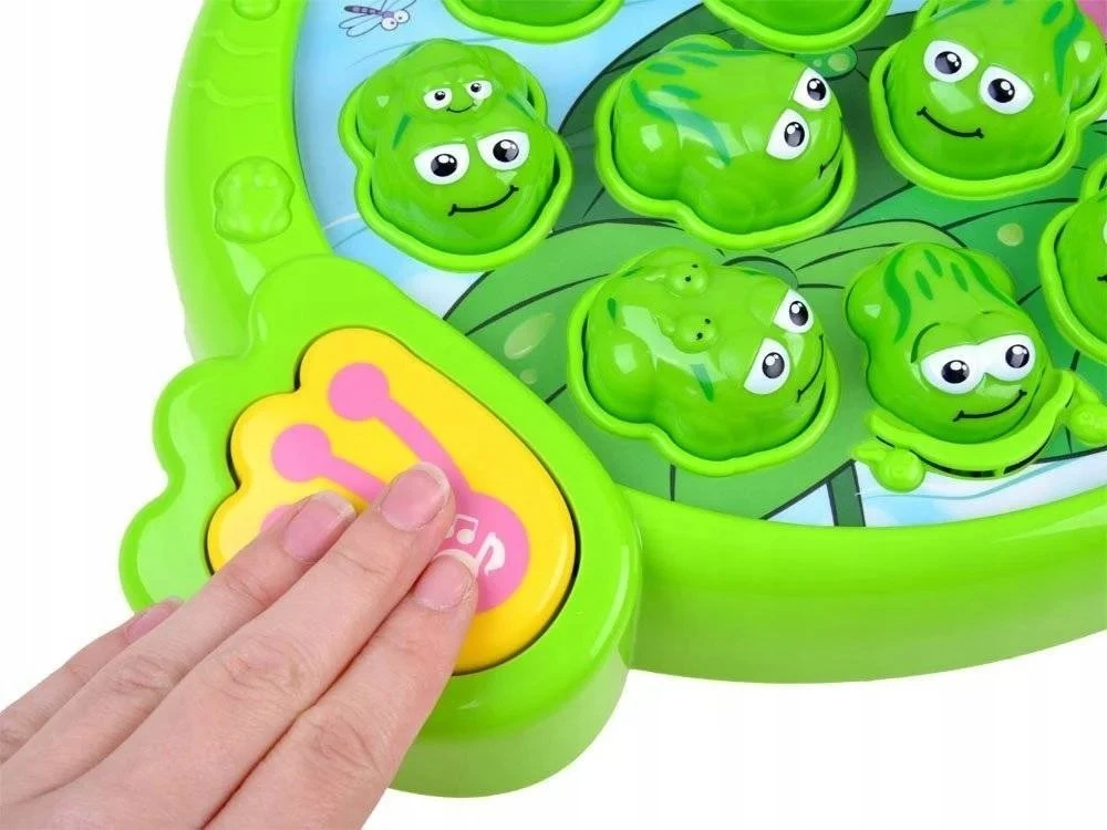 Lean Toys Arkadinis žaidimas „LeanToys Frog with Hammer“ skirtas vaikams nuo 3 metų