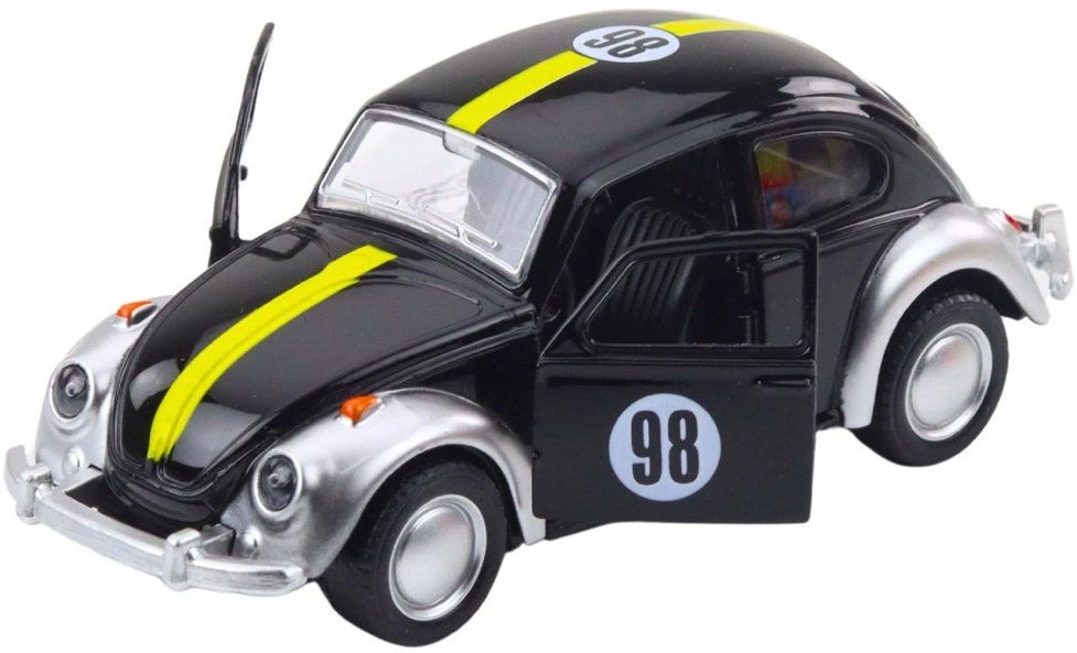Lean Toys Klasikinis metalinis automobilis su atgaline pavara ir atidaromomis durimis
