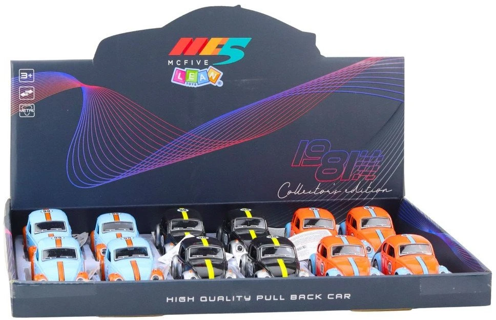Lean Toys Klasikinis metalinis automobilis su atgaline pavara ir atidaromomis durimis