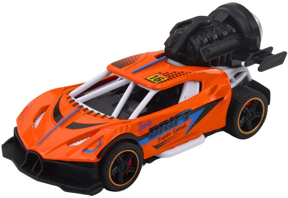 Lean Toys Sportinis automobilis su šviesų, garso ir dūmų efektais