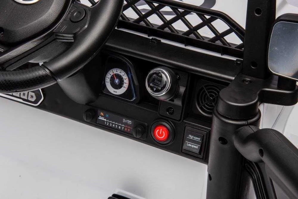 Lean Cars Akumuliatorinis automobilis vaikams Toyota FJ 4x4, baltos spalvos