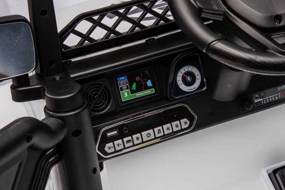 Lean Cars Akumuliatorinis automobilis vaikams Toyota FJ 4x4, baltos spalvos
