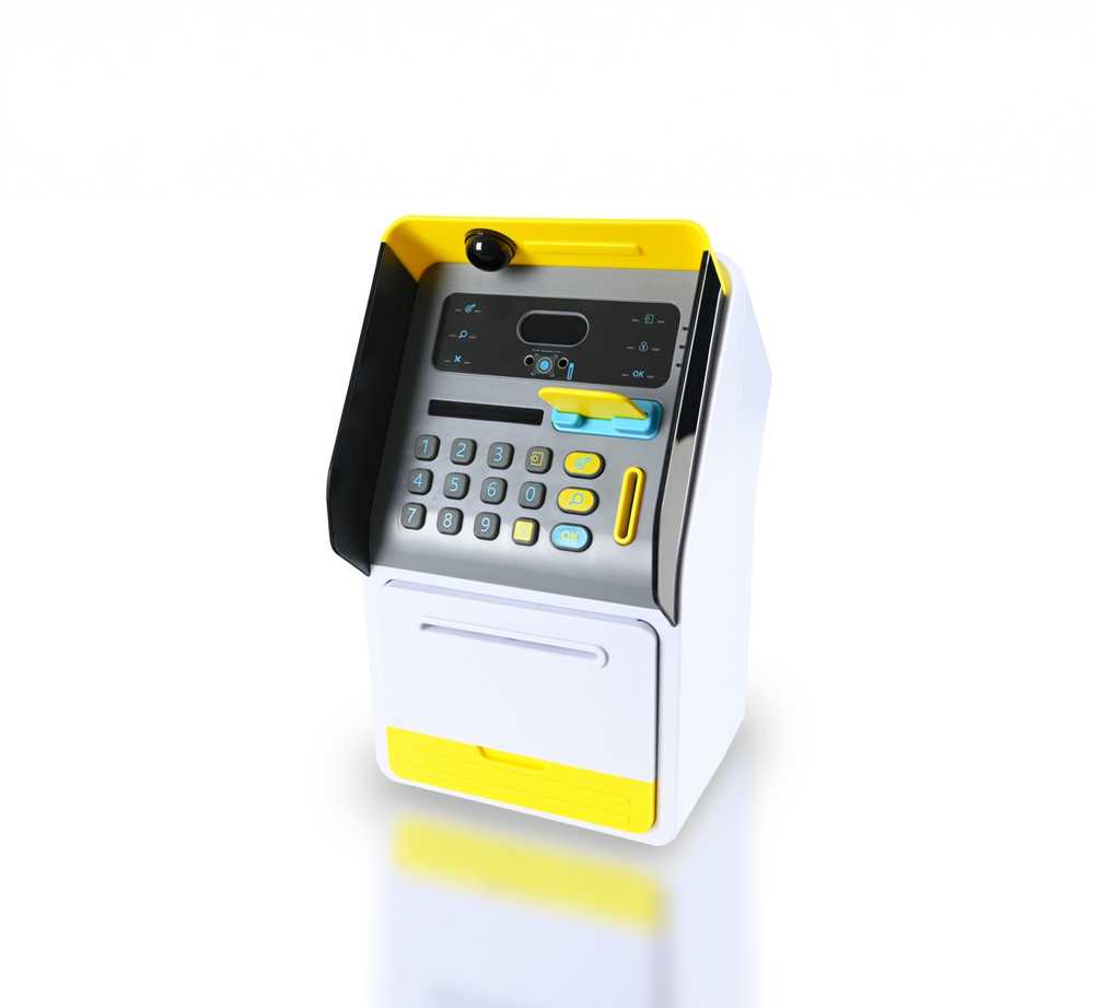 Lean Toys LeanToys B6D1 BANKOMATAS TAUPYKLĖ SEIFAS SU EKRANU