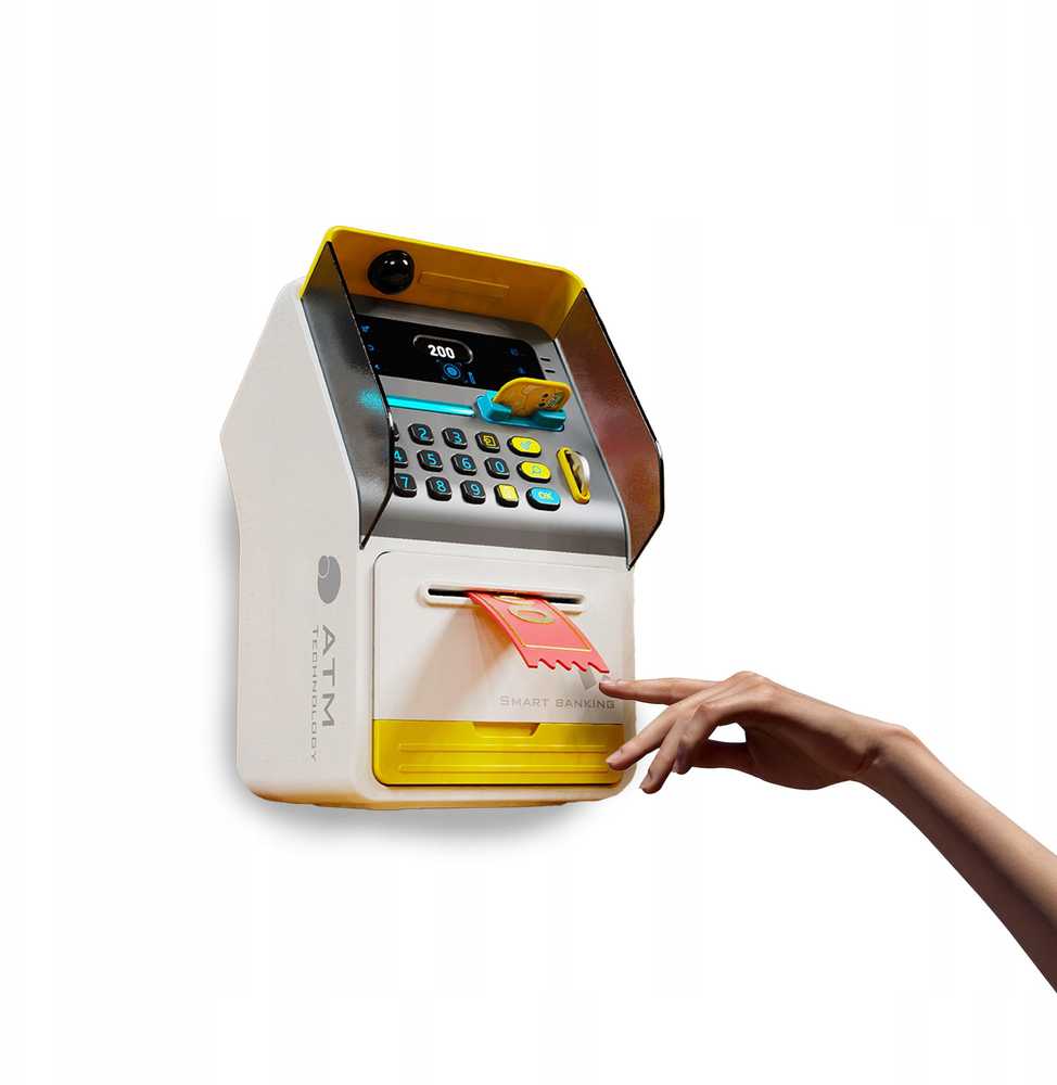 Lean Toys LeanToys B6D1 BANKOMATAS TAUPYKLĖ SEIFAS SU EKRANU