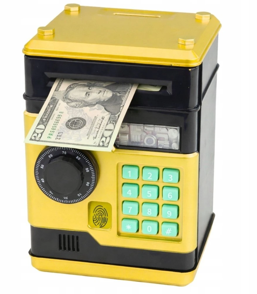 Bankomat Elektroninė taupyklė auksinė