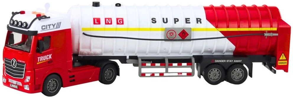 Lean Toys Žaislinis autocisternos sunkvežimis su šviesomis ir garsais, 61 cm