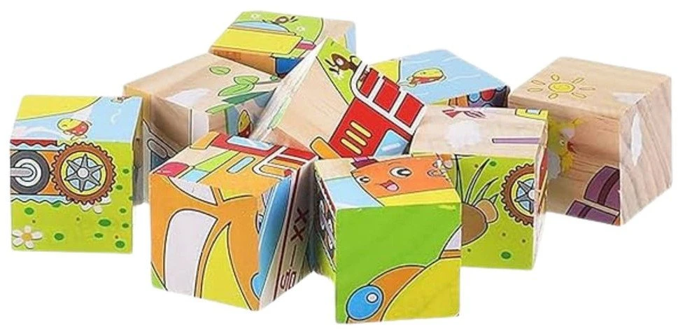 Lean Toys Medinė dėlionė su ūkio gyvūnais, 6 paveikslėliai