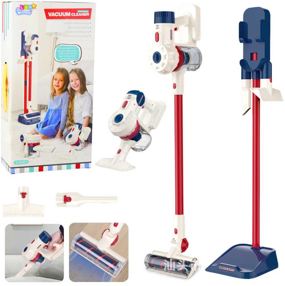 Lean Toys Vaikiškas vertikalus dulkių siurblys su priedais