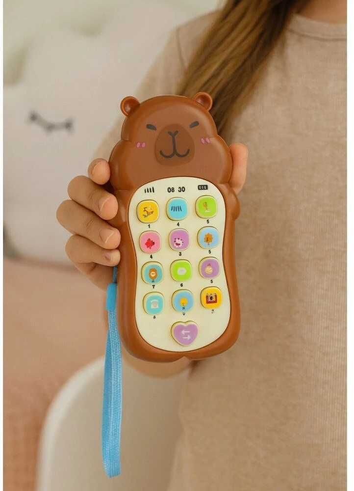 Lean Toys Vaikiškas edukacinis telefonas su šviesos ir garso efektais