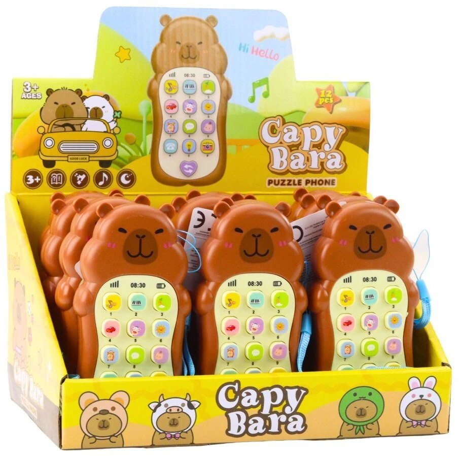 Lean Toys Vaikiškas edukacinis telefonas su šviesos ir garso efektais