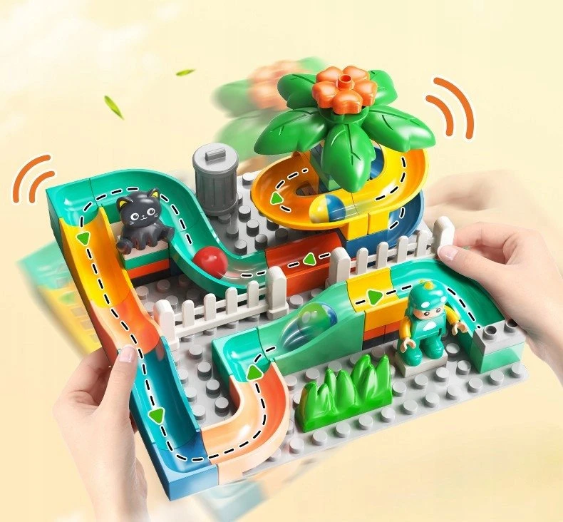 Lean Toys LeanToys Konstrukcinių kaladėlių rinkinys džiunglės įvairiaspalvis 330 elementų