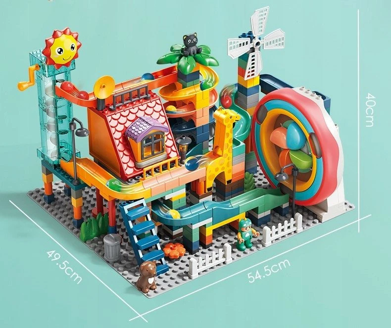 Lean Toys LeanToys Konstrukcinių kaladėlių rinkinys džiunglės įvairiaspalvis 330 elementų