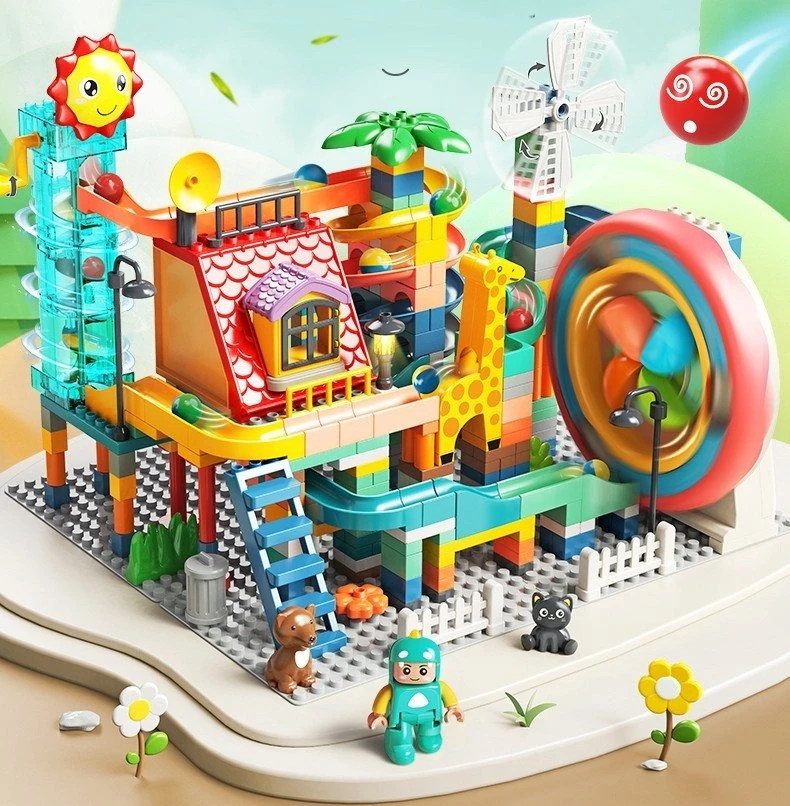 Lean Toys LeanToys Konstrukcinių kaladėlių rinkinys džiunglės įvairiaspalvis 330 elementų