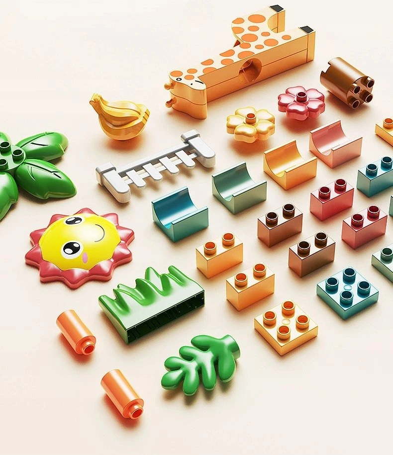Lean Toys LeanToys Konstrukcinių kaladėlių rinkinys džiunglės įvairiaspalvis 330 elementų