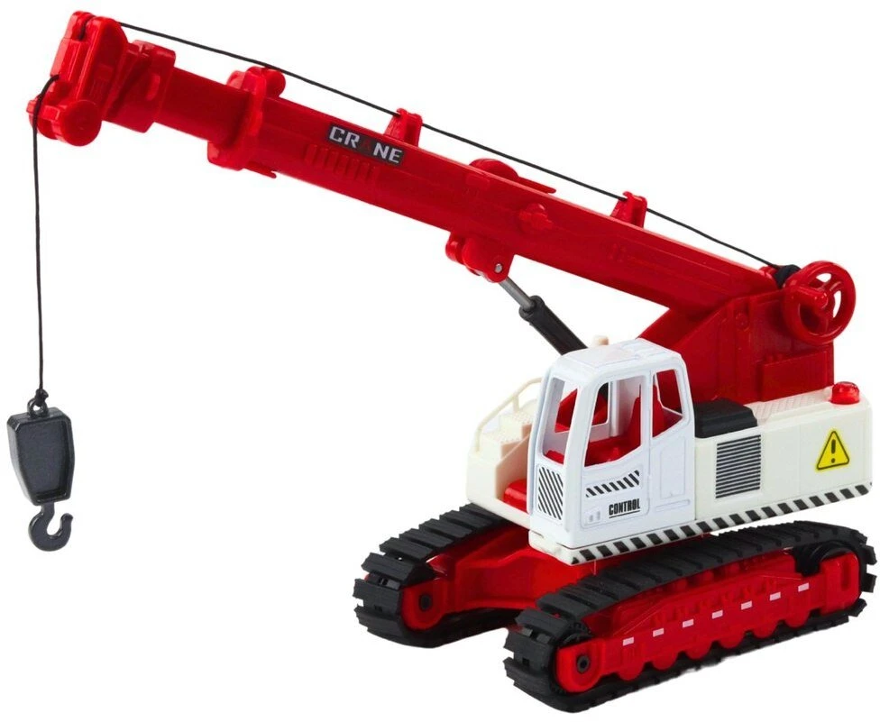 Lean Toys Žaislinis vikšrinis kranas su šviesomis ir garsais, metalinė kabina