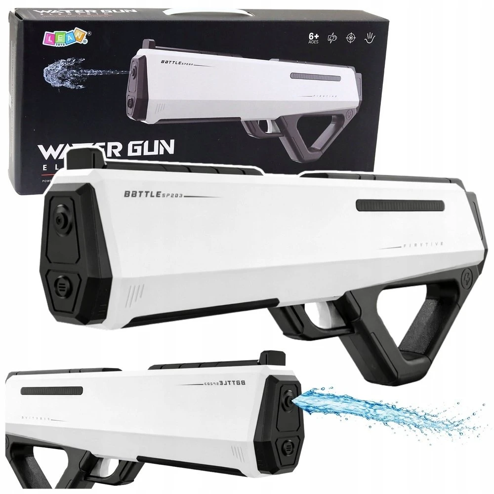 Lean Toys Elektrinis vandens šautuvas baltas