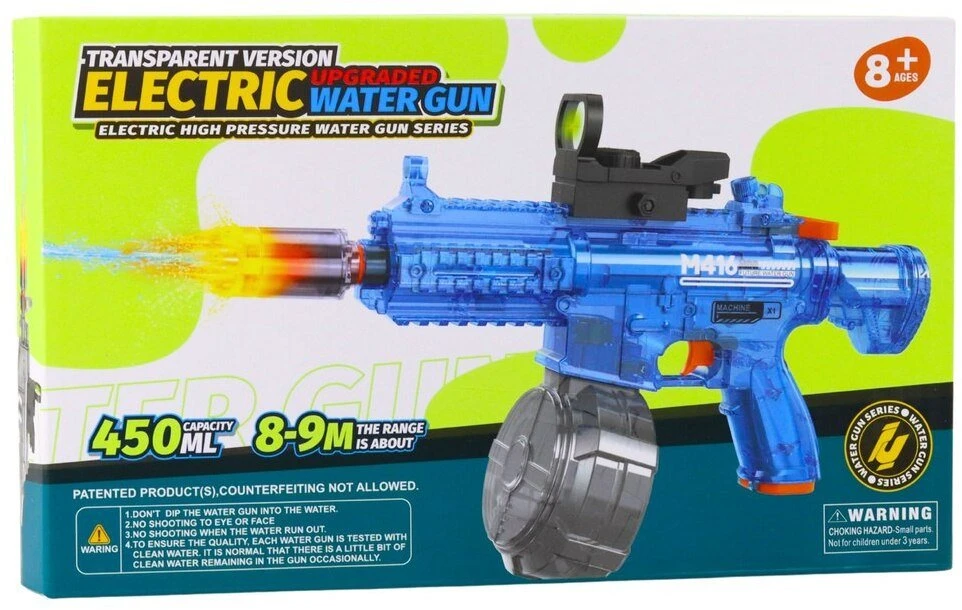 Lean Toys Elektrinis vandens šautuvas M416 su apšvietimu 450 ml